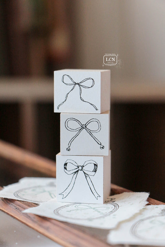 LCN rubber stamp: Bow Set (3 stamps inside)
