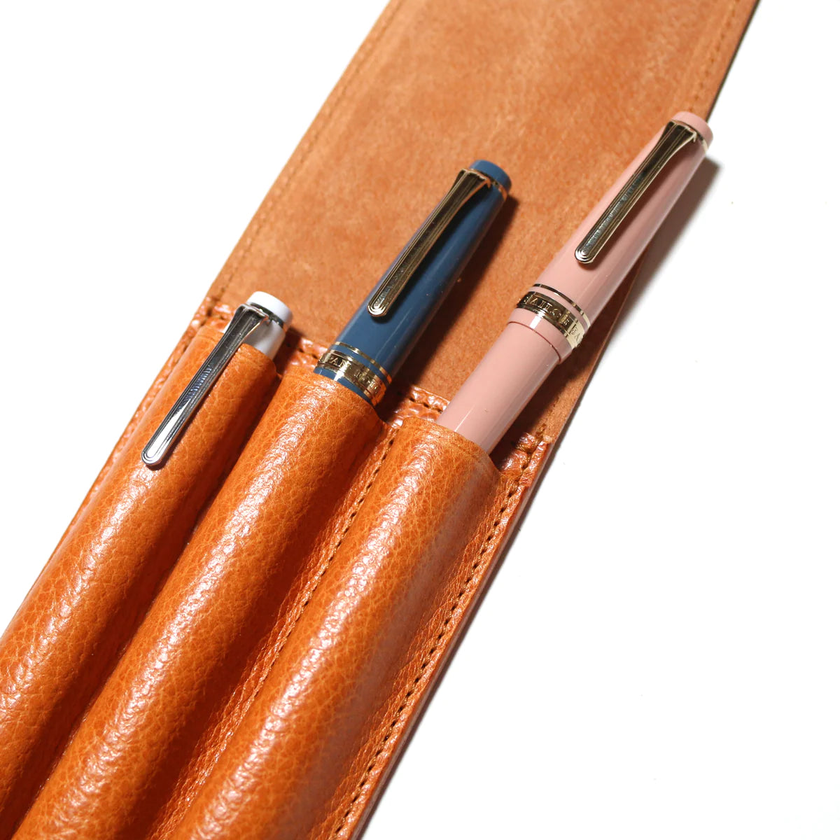 Toscana Leather Fountain Pen Case (3 pens)