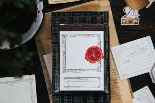 OURS letterpress label book: Wooden frame