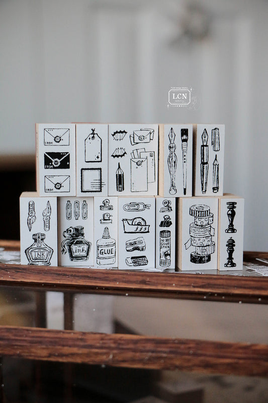 LCN Rubber Stamp: On The Desk Ⅱ Set (12 stamps)