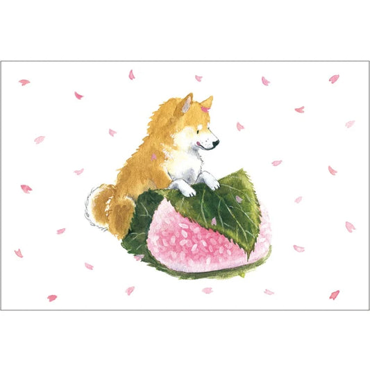 Postcard Set: 村田 夏佳 (Natsuka Murata): Shiba-Inu Spring series (11 postcards)