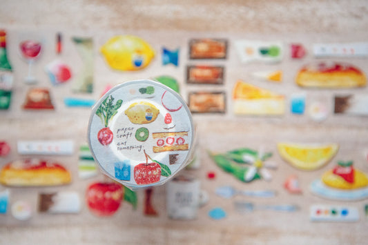 OURS masking tape: Paper Craft - Eat Something PET tape