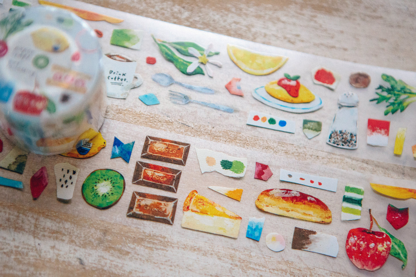 OURS masking tape: Paper Craft - Eat Something PET tape