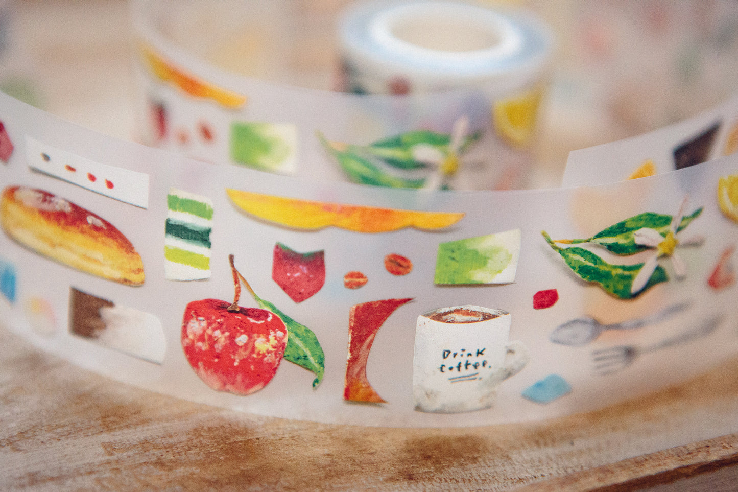 OURS masking tape: Paper Craft - Eat Something PET tape