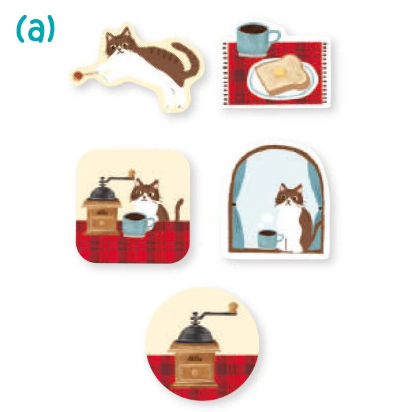 Furukawa Paper: Washi Paper Flake Stickers - Kalita: Life is Coffee Series