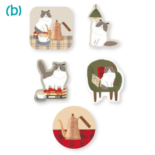 Furukawa Paper: Washi Paper Flake Stickers - Kalita: Life is Coffee Series