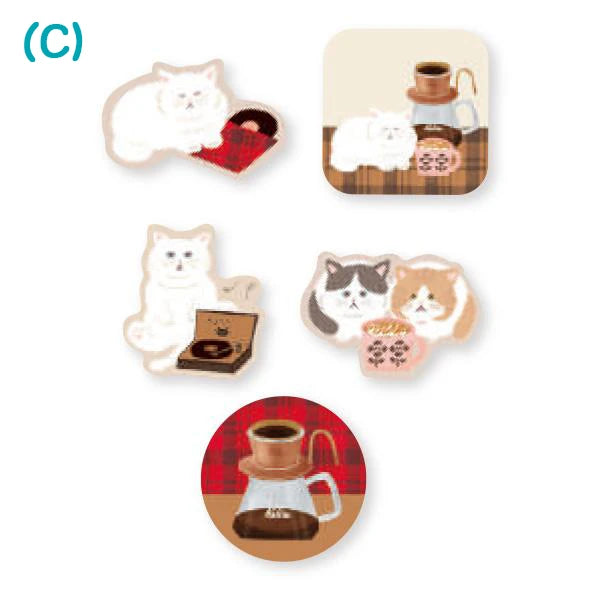 Furukawa Paper: Washi Paper Flake Stickers - Kalita: Life is Coffee Series