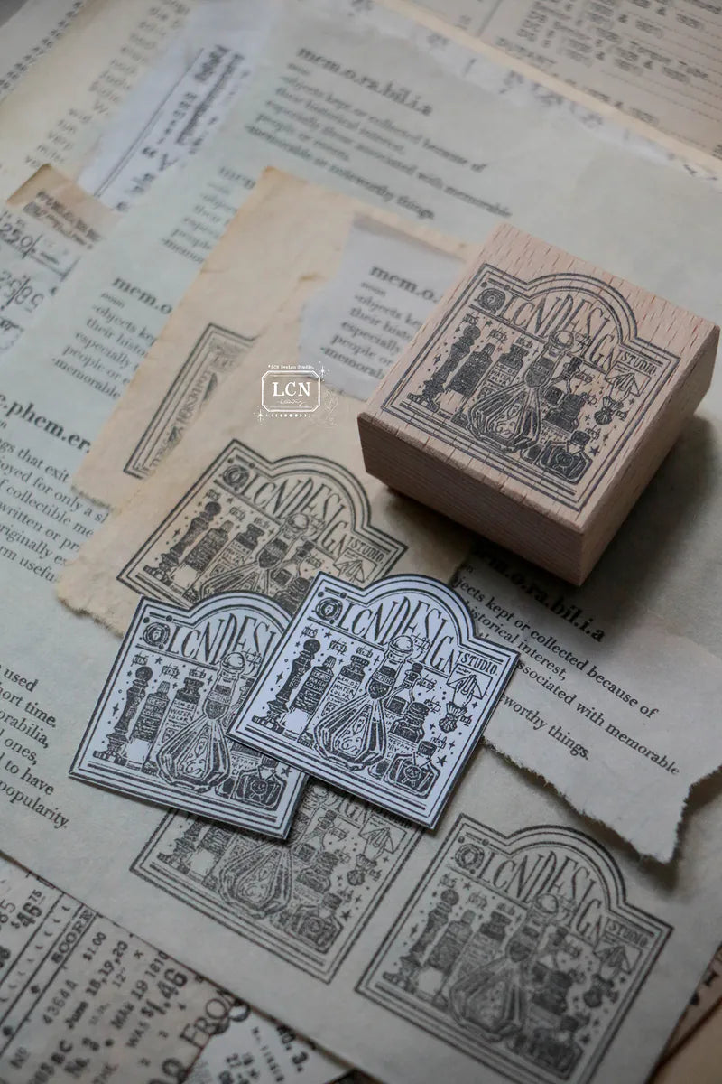 LCN Ink Signboard wooden rubber stamp