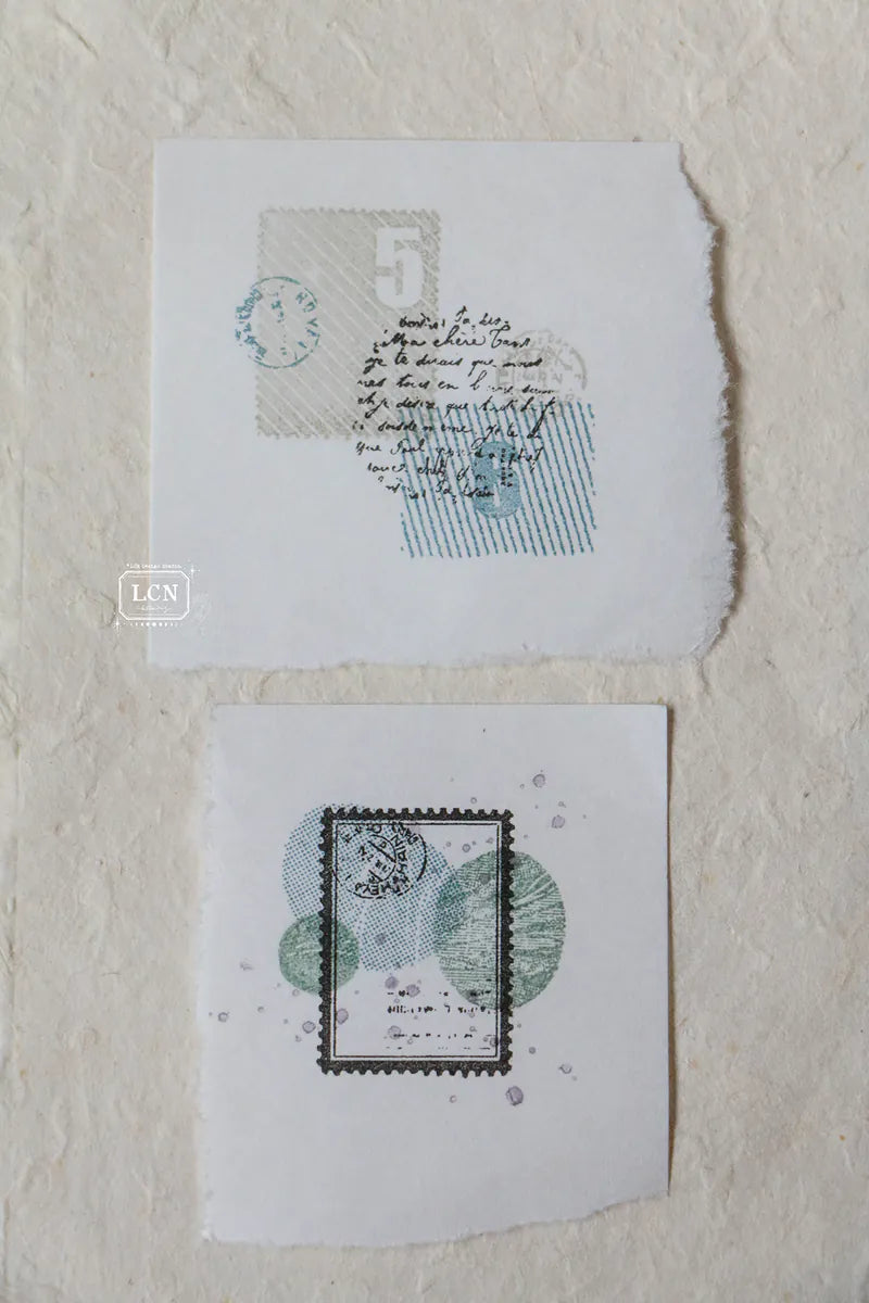 LCN rubber stamp set: Postage stamp L