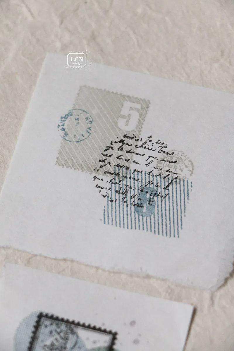 LCN rubber stamp set: Postage stamp L