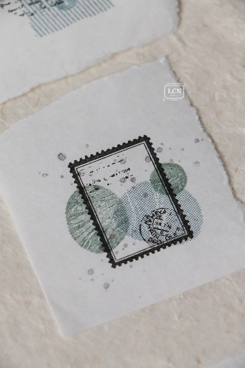 LCN rubber stamp set: Postage stamp L