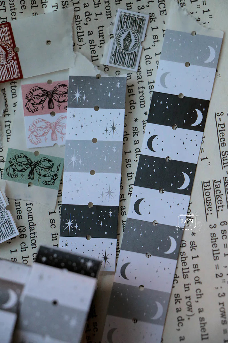 LCN label sticker roll: The moon