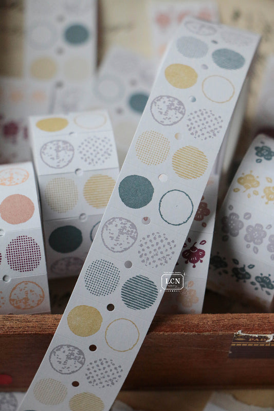 LCN Label Sticker Roll: Circle - Earth Tone