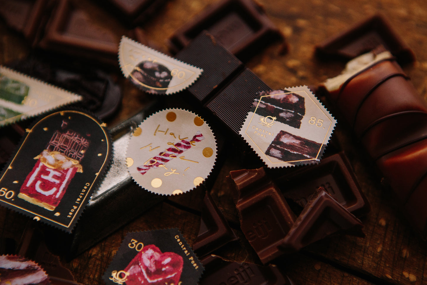 OURS sticker: Chocolate stamp sticker