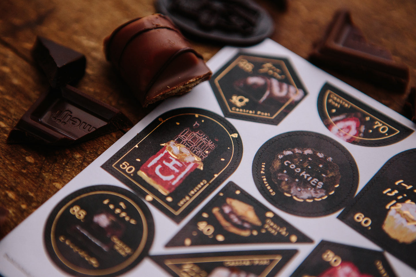 OURS sticker: Chocolate stamp sticker