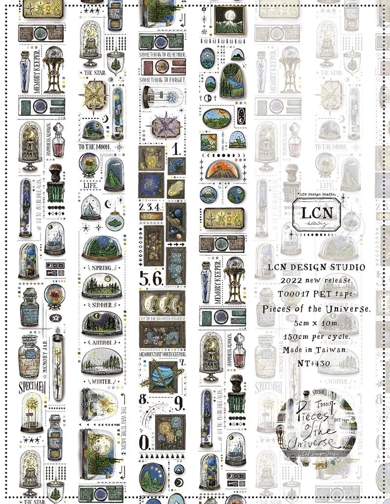 LCN masking tape: Pieces of the Universe - UV printing matte PET tape