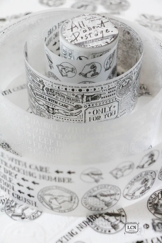 LCN masking tape: All about Postage - UV printing matte PET tape