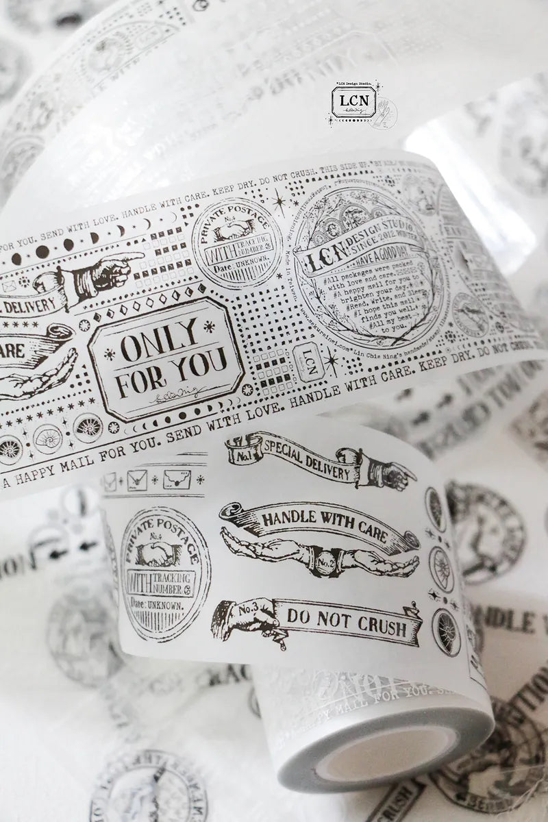 LCN masking tape: All about Postage - UV printing matte PET tape