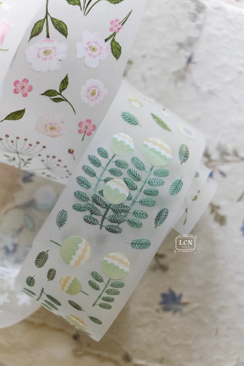 LCN masking tape: Flower no.1 - color UV printing matte PET tape