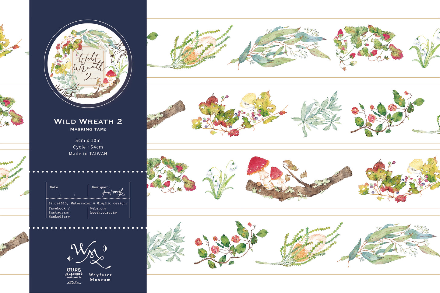 OURS masking tape: Wild Wreath #2