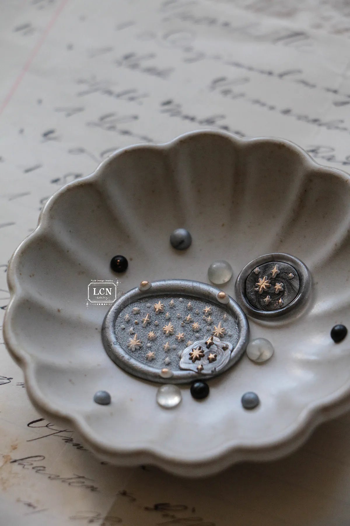 LCN Wax Seal Stamp Set: Oval Star: H