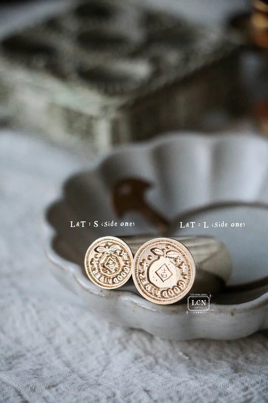 LCN Mini Double-sided Wax Seal Stamps: Lemon - L&T series