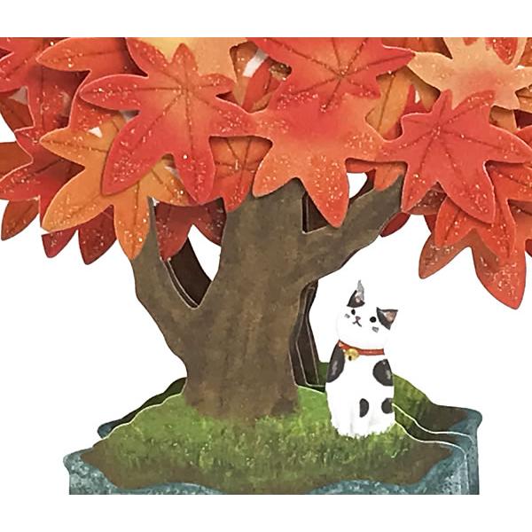 Hallmark Card: Cat under a maple tree