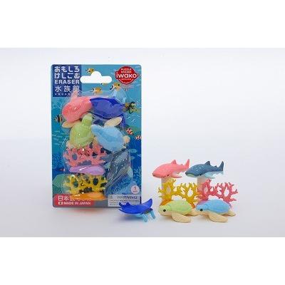 IWAKO Eraser set: Aquarium Ocean Friends