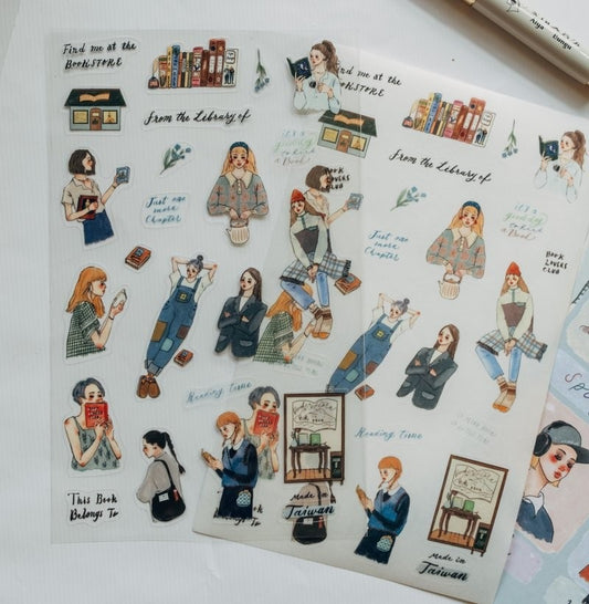 LA DOLCE VITA: Stickers set - Life in a bookstore