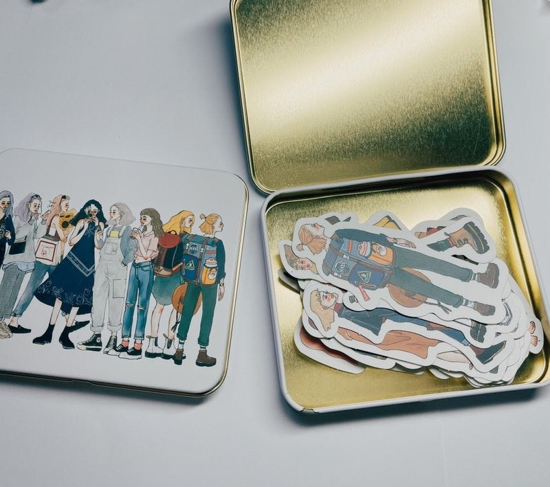 LA DOLCE VITA: Sticker set - Bon Voyage (30 stickers in a tin box)