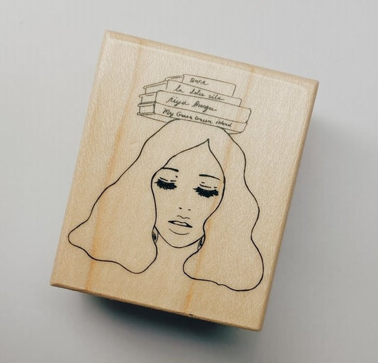 LA DOLCE VITA: Rubber Stamp - Library Girl