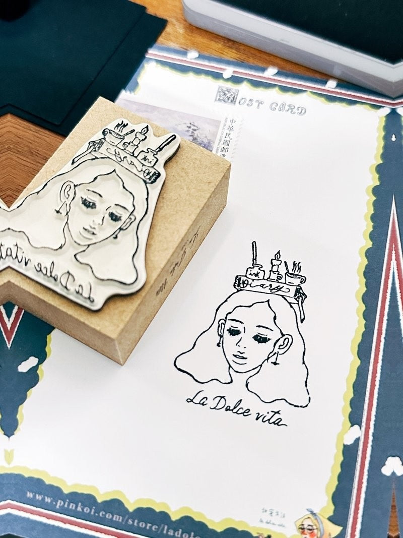 LA DOLCE VITA: Rubber Stamp - La Dolce Vita 10th Anniversary Girl