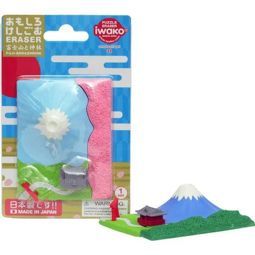 IWAKO Eraser set: Mt. Fuji and Shrine