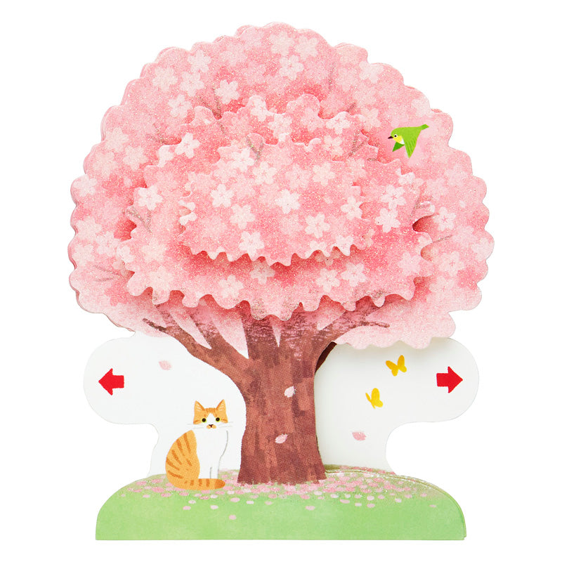 Greeting Card: Spring, Cats from Cherry Blossoms