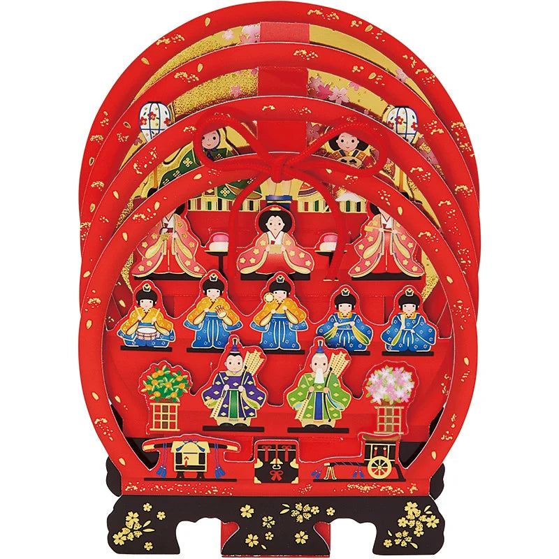 Greeting Card: ひなまつり Hinamatsuri (Girl's Day) Five Stages