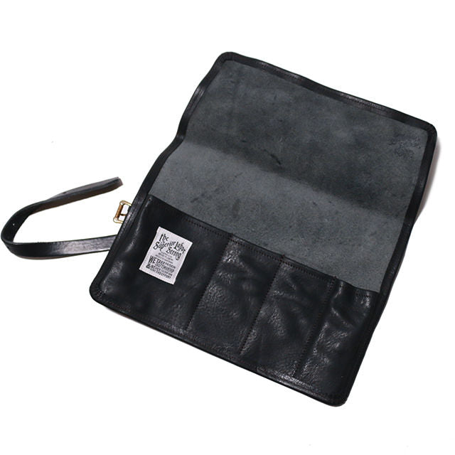 Leather roll pen case