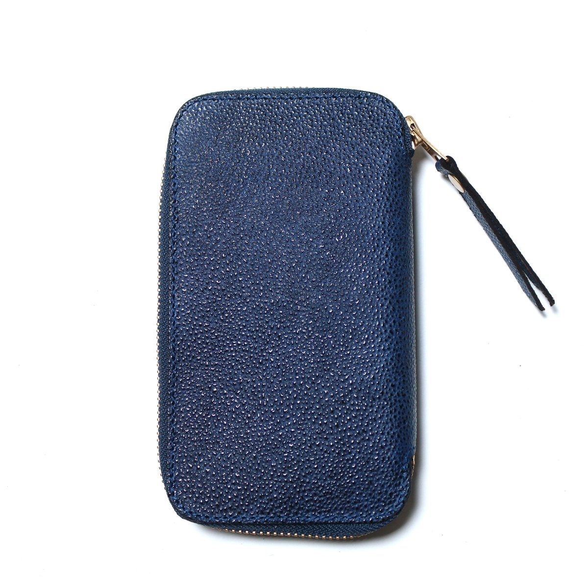 Kurozan Indigo Leather Zip Pen Case